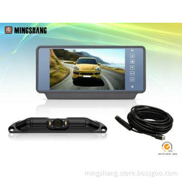 7.0 inch rear view mirror monitor with IR licence plate camera